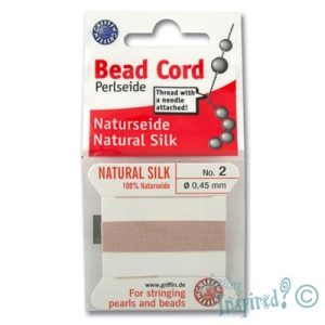 Griffin silk beading thread with needle no. 2 - Qty: 2m - ST0882