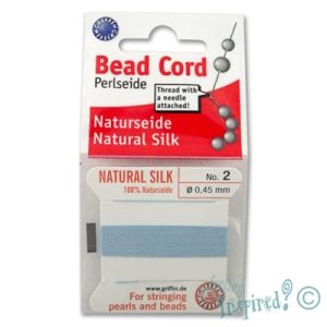 Griffin silk beading thread with needle no. 2 - Qty: 2m - ST0886