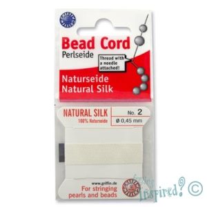 Griffin silk beading thread with needle no. 2 - Qty: 2m - ST0879