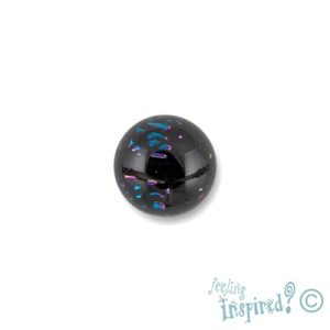Round dichroic glass cabochon - Qty: 6 pcs. - MU0052
