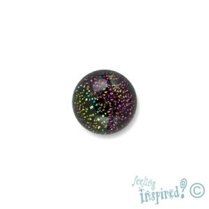 Round dichroic glass cabochon - Qty: 6 pcs. - MU0055