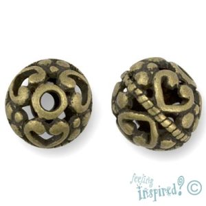 Ball Bali bead - Qty: 7 pcs. - LF0653