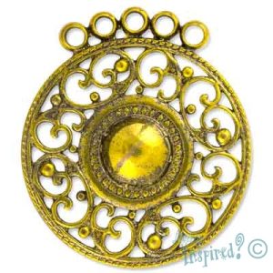 Round metal pendant - LF0669
