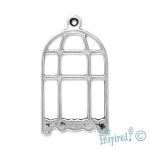 Metal bird cage charm - Qty: 13 pcs. - LF0684