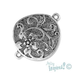 Metal flower spacer 22mm x 27mm x 3mm - Qty: 5 pcs. - LF0698