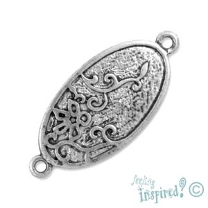 Oval metal flower spacer - Qty: 12 pcs. - LF0702