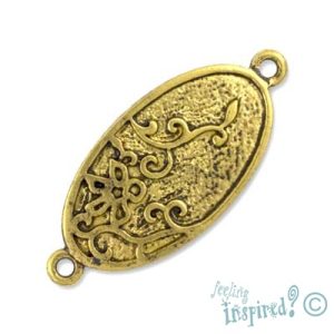 Oval metal flower spacer - Qty: 12 pcs. - LF0703