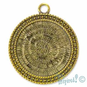 Round altered art pendant frame - Qty: 5 pcs. - LF0749