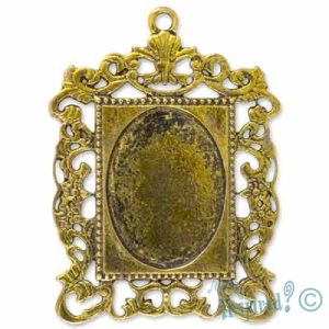 Altered art pendant frame - Qty: 3 pcs. - LF0727