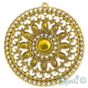 Round metal pendant - LF0733