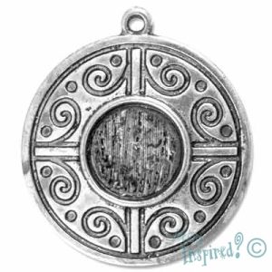 Round altered art pendant frame - Qty: 3 pcs. - LF0752