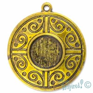 Round altered art pendant frame - Qty: 3 pcs. - LF0753