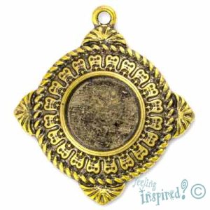Altered art pendant frame - Qty: 4 pcs. - LF0755