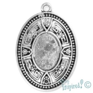 Oval altered art pendant frame - Qty: 3 pcs. - LF0756