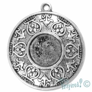 Round altered art pendant frame - Qty: 3 pcs. - LF0758