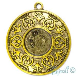 Round altered art pendant frame - Qty: 3 pcs. - LF0759