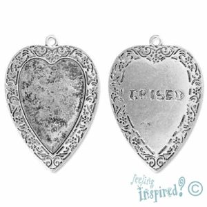 Heart altered art pendant frame - LF0786