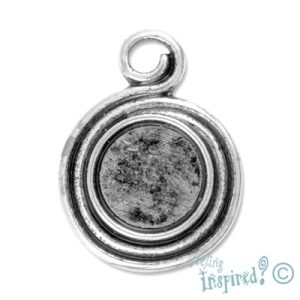 Round altered art charm frame - Qty: 7 pcs. - LF0806