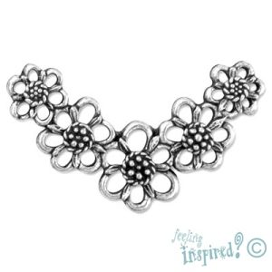 Metal daisy chain pendant - Qty: 16 pcs. - LF0814
