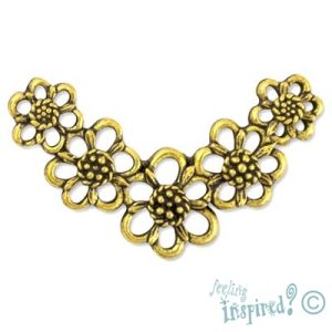 Metal daisy chain pendant - Qty: 16 pcs. - LF0815