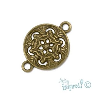 Round metal snowflake spacer - Qty: 16 pcs. - LF0844