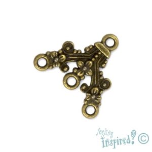 3 strand flower spacer end - Qty: 25 pcs. - LF0856