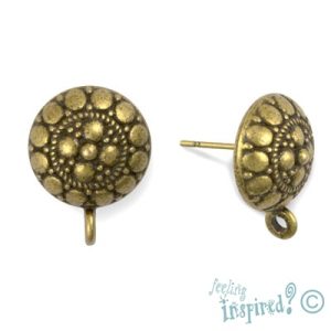 Dome & ring stud - Qty: 10 pairs - LF0862