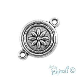 Round metal flower spacer - Qty: 8 pcs. - LF0875