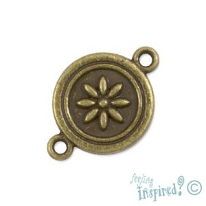 Round metal flower spacer - Qty: 10 pcs. - LF0870