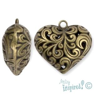Metal heart pendant - LF0876