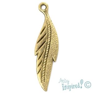 Metal leaf pendant - Qty: 33 pcs. - LF0888