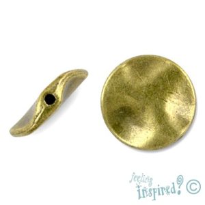 Round beaten metal Bali bead 15mm - Qty: 15 pcs. - LF0911