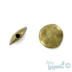 Round beaten metal Bali bead - Qty: 30 pcs. - LF0913