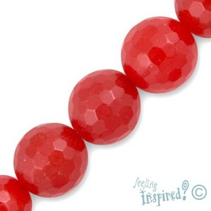 Faceted coloured chalcedony ball bead 10mm - Qty: 39 pcs. - GE0826