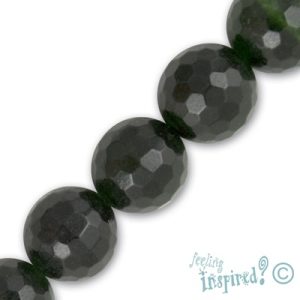 Faceted coloured chalcedony ball bead 10mm - Qty: 39 pcs. - GE0717
