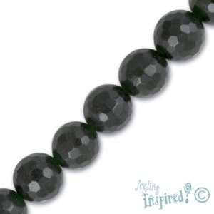 Faceted coloured chalcedony ball bead 8mm - Qty: 48 pcs. - GE0709