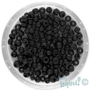Frosted seed bead 8/0 -Black - Qty: 450g - EB0115