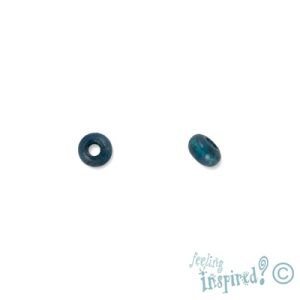 Wooden rondelle bead 4mm x 2mm  -Dark Teal- Qty: 100g - WB0131