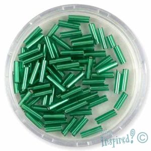 Silver-lined bugle bead 1.5mm x 7mm - Qty: 450g - EB0131