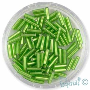 Silver-lined bugle bead 1.5mm x 7mm - Qty: 450g - EB0132
