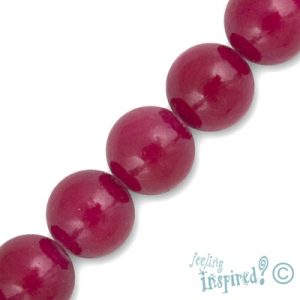 Coloured chalcedony ball bead 10mm  -Crimson- Qty: 41 pcs. - GE0231