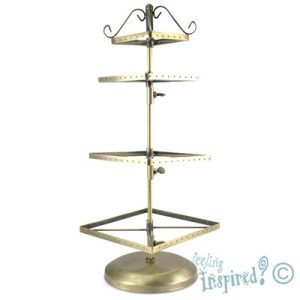 Adjustable 4 tier square rotating earring stand - DI0242