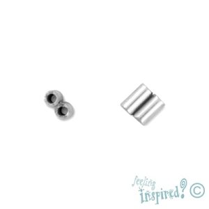 Sterling silver double-strand spacer tubes - Qty: 10 pcs. - SS0098
