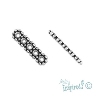 Sterling silver 5 strand daisy spacer bar - Qty: 10 pcs. - SS0102