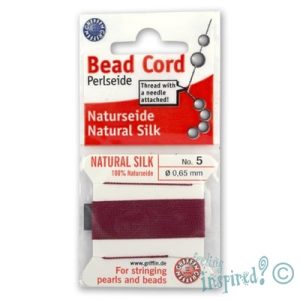 Griffin silk beading thread with needle no. 5 - Qty: 2m - FI0891