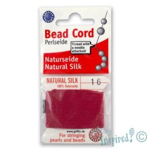 Griffin silk beading thread with needle no. 16 - Qty: 2m - ST0916