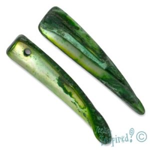 Shell spike bead -Green-  Qty: 65 pcs. - SH0100