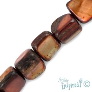 Shell bead -  brown- Qty: 46 pcs. - SH0107