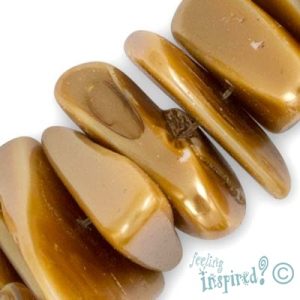 Pearlised shell chips -gold-  - Qty: 98 pcs. - SH1015