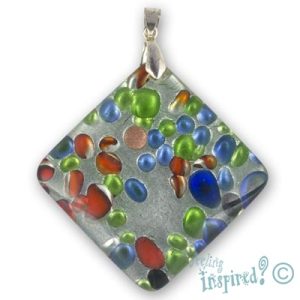 Diamond-shaped millefiori pendant - FP0181